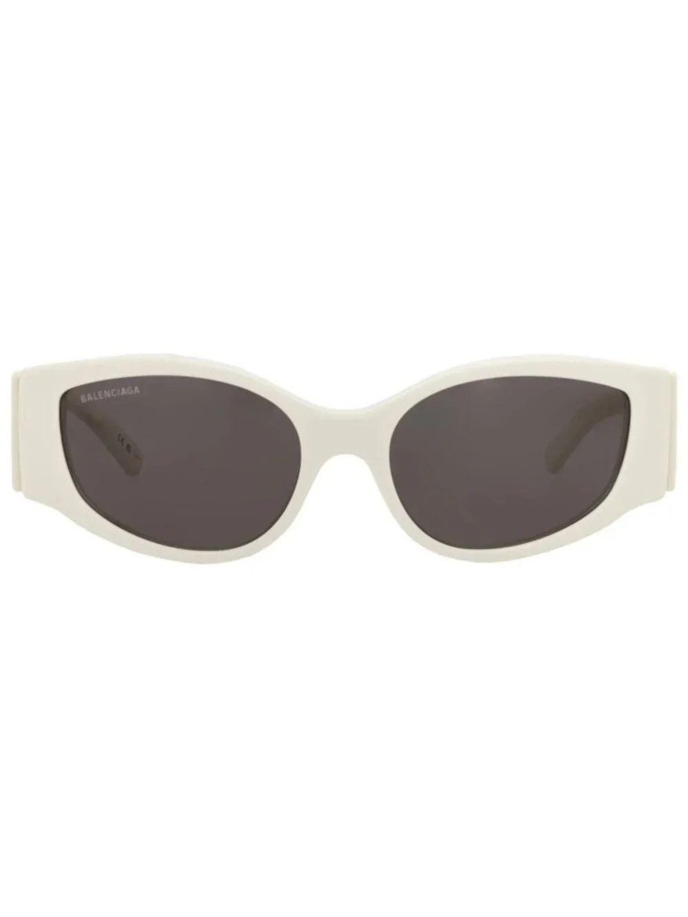 New Balenciaga Women's Sunglasses Cat Eye Recycled Acetate Frame White White